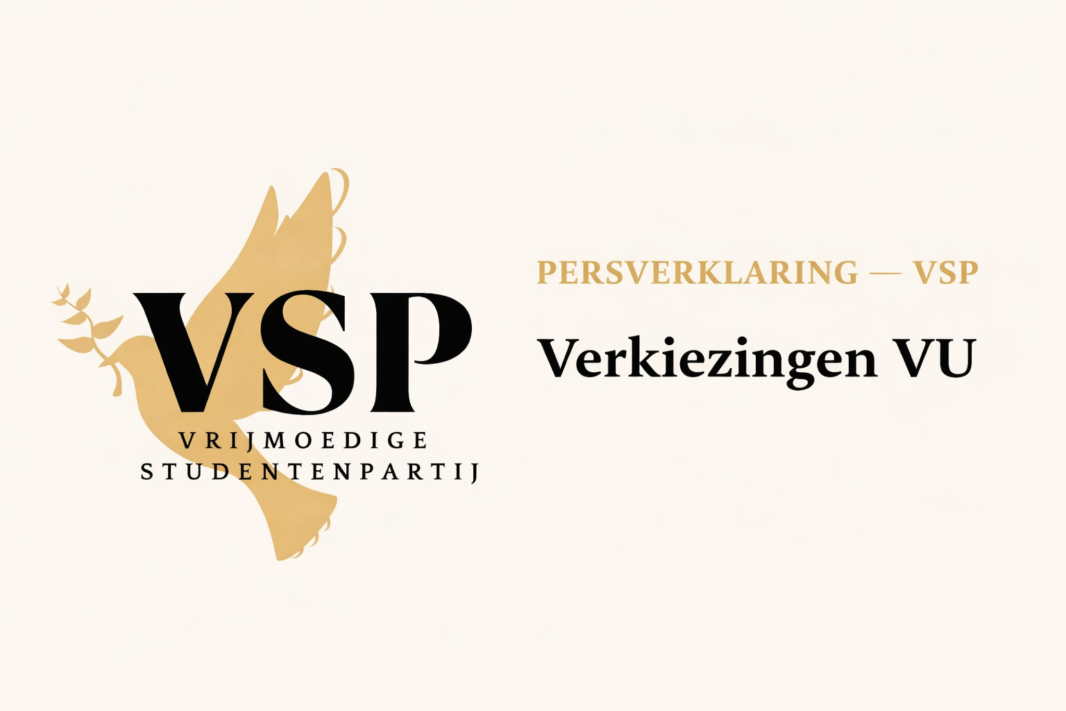 PERSVERKLARING — Verkiezingen VU